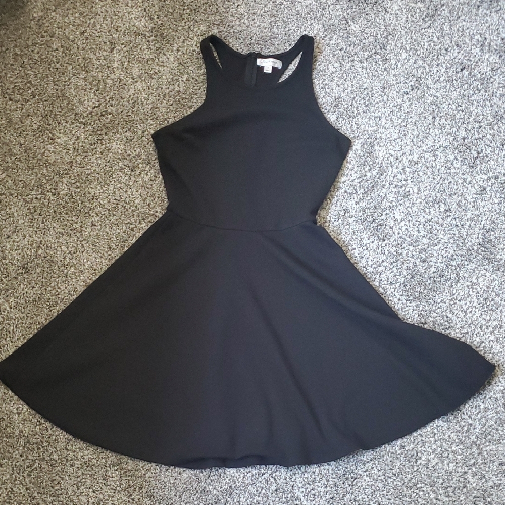 Black Skater Dress With Racerback